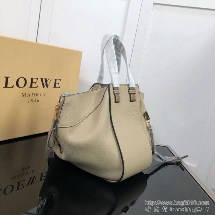 LOEWE羅意威 最新爆款 羅家Hammock系列 荔枝皮拼色 百搭款 小牛皮手提肩背包 0164  jdl1119